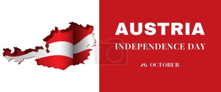 Austria bandera del día nacional para el aniversario del día de la independencia. Bandera de Austria y diseño moderno geométrico retro abstracto