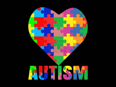 Illustration for Autism is part of who I am l World Autism Awareness DayT-shirt Design - Royalty Free Image