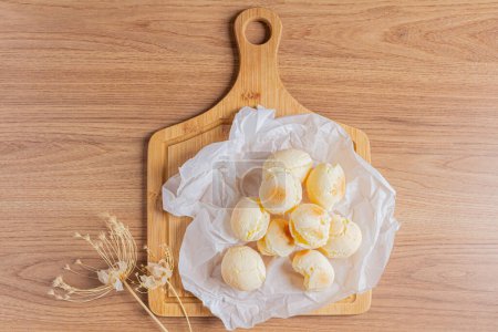 Photo for Brazilian Typical Cheese Bread Flat Lay - Royalty Free Image