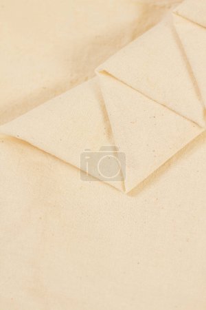 Photo for Cotton fabric closeup. Beige color. - Royalty Free Image