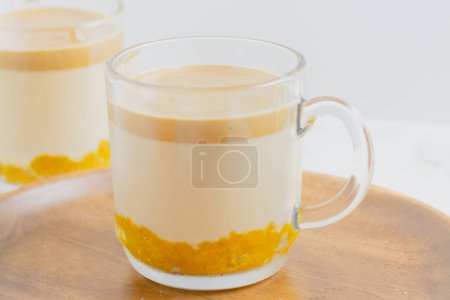 Photo for Pumpkin Latte on white background. Autumn concept. - Royalty Free Image