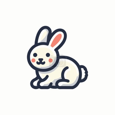 Illustration of cute rabbit in vector format