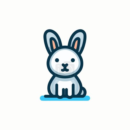 Vector graphic of a rabbit, ideal as an icon