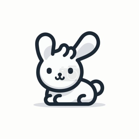 Vector illustration of a rabbit, great for icons