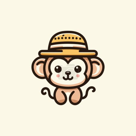 Cute Monkey Showcases Its Fashionable Cap.