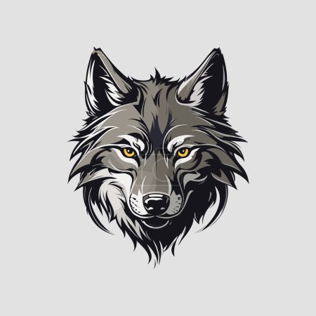 Dominant Wolf Head Vector Graphic