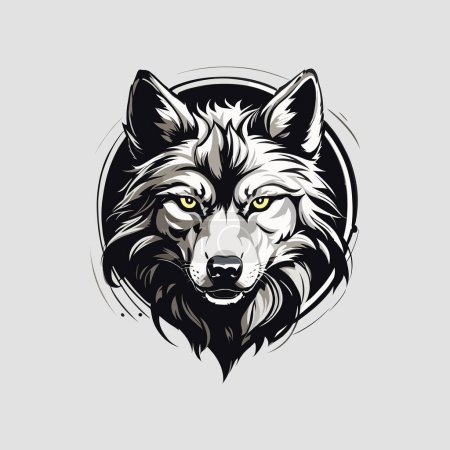 Intricate Wolf Tattoo Illustration