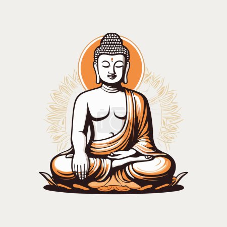 Meditation Buddha Vector Illustration