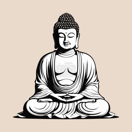 Meditative Buddha Vector Art
