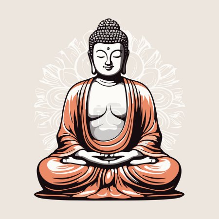 Téléchargez les illustrations : Méditation pacifique Bouddha Oeuvre d'art - en licence libre de droit