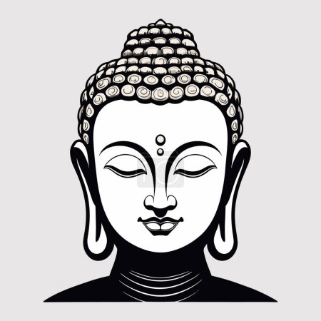 Ruhige Buddha-Kopfkunst