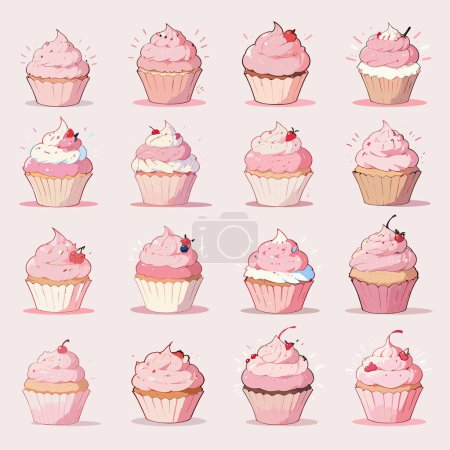 Rosy Dessert Designs mit rosa Cupcakes
