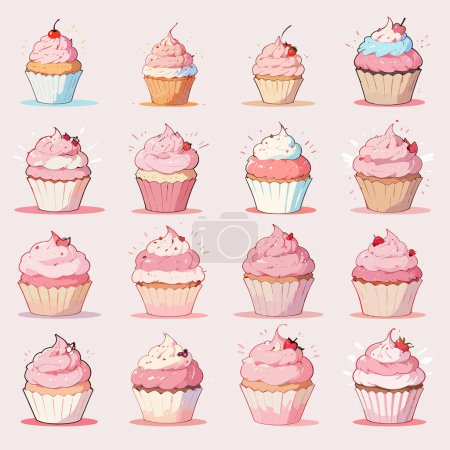 Rosy Dessert Designs with Pink Cupcakes