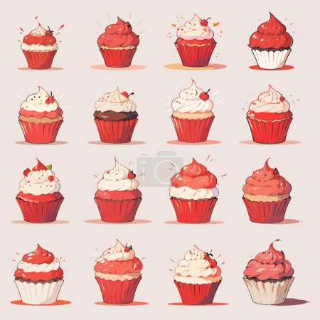 Red Frosting Fantasies Cupcake Collection