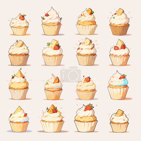 Cheese Cupcake Charm Collection