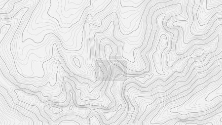 Vector fully editable and scalable illustration of topographic map on a light background. Great as an abstract background.