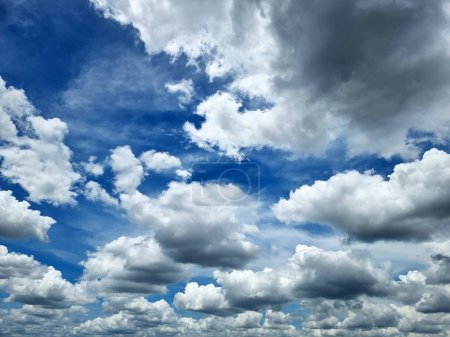 Photo for The perspective of nimbus clouds in the blue sky backgrounds - Royalty Free Image