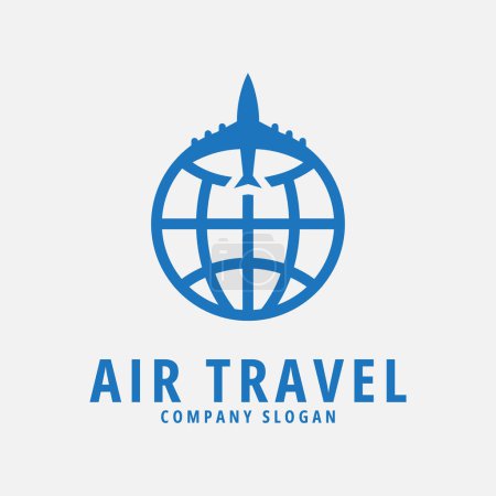 Illustration for Travel logo design inspiration fly around the earth vector illustration - Royalty Free Image