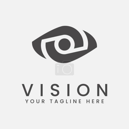 Illustration for Vision vector logo vintage template illustration design - Royalty Free Image