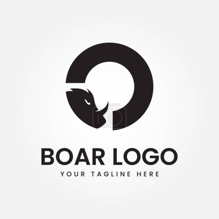 Wildschwein-Logo-Design für Firmen-Branding und Business