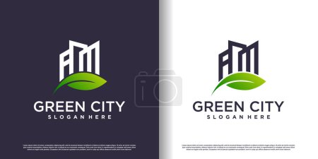 Illustration for Green house logo design template Premium Vector - Royalty Free Image