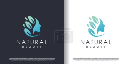 Téléchargez les illustrations : Design de logo beauté nature avec un style unique Premium Vector - en licence libre de droit