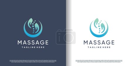 Illustration for Chiropractic logo design vector with creative abstract concept - Royalty Free Image