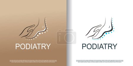 Illustration for Podiatry logo icon with creative concept design premium vector - Royalty Free Image