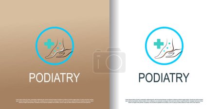 Ilustración de Podiatry icono del logotipo con diseño de concepto creativo vector premium - Imagen libre de derechos