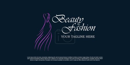 Illustration for Fashion logo design template with creative concept premium vector - Royalty Free Image