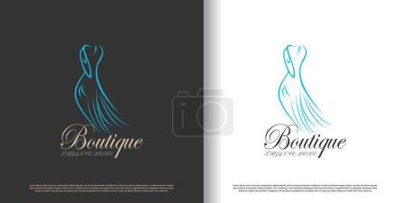 Illustration for Fashion logo design template with creative concept premium vector - Royalty Free Image