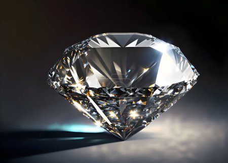 Photo for Diamond crystal on a dark background - Royalty Free Image
