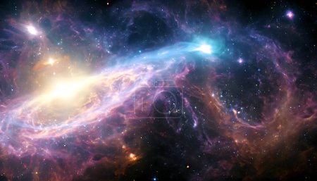 Foto de Nebulosa y estrellas en el espacio. fondo de ciencia ficción. elementos de esta imagen amueblada por nasa. - Imagen libre de derechos