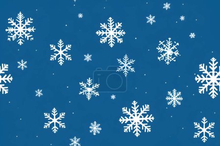 Foto de Fondo de invierno con copos de nieve - Imagen libre de derechos
