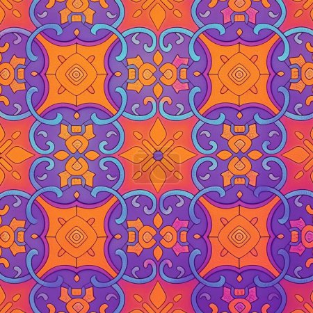 seamless pattern with abstract geometric shapes, Tranditional pattern