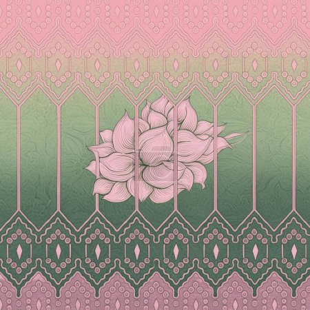 background with ornament, Thai seamless pattern