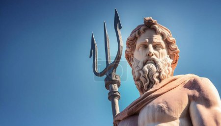 Photo for Poseidon statue, gods of olympus - Royalty Free Image