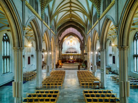 Téléchargez les photos : La cathédrale de Blackburn est une cathédrale anglicane située au cœur du centre-ville de Blackburn dans le Lancashire, en Angleterre. - en image libre de droit