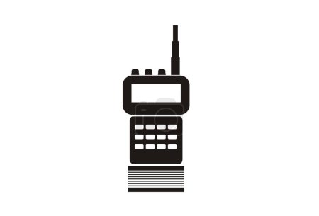 Illustration for Handy talkie simple illustration in black and white. - Royalty Free Image