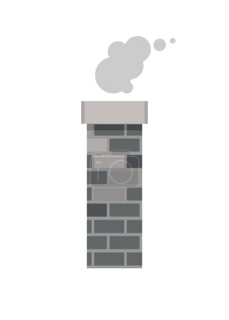 Illustration for House chimney. Simple flat illustration. - Royalty Free Image