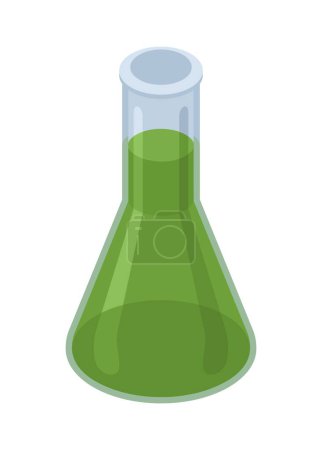 Laboratory test tube. Simple flat illustration.