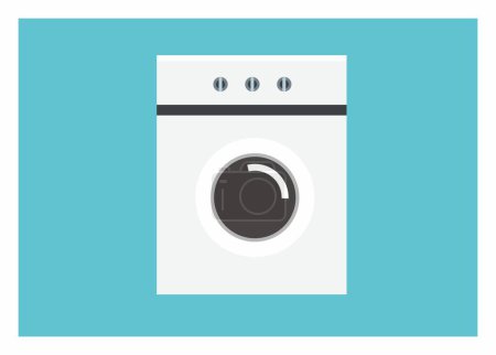 Illustration for Laundry washing machine. Simple flat illustration. - Royalty Free Image