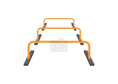 Hurdle in perspective view. Simple flat illustration.