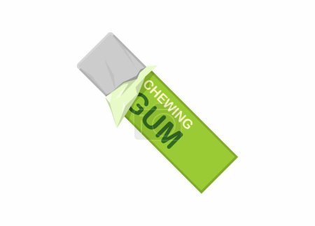 Chewing gum. Simple flat illustration.