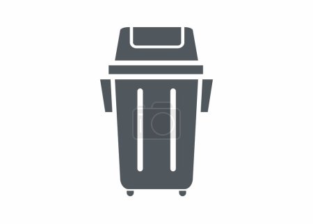 Trash box. Simple flat illustration.