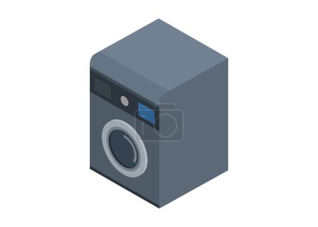 Illustration for Washing machine. Simple flat illustration in isometric view. - Royalty Free Image