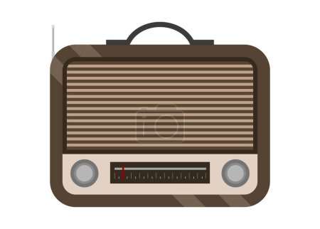 Illustration for Old radio. Simple flat illustration. - Royalty Free Image