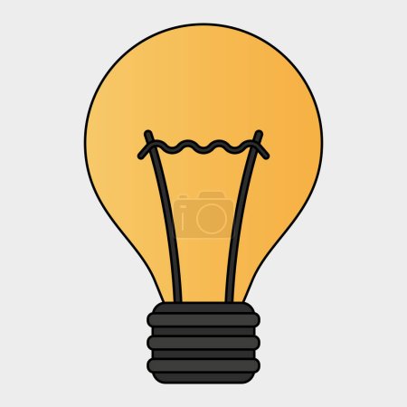 Illustration for Light Bulb Symbolizing Ideas and Innovation. Vector illustration - Royalty Free Image