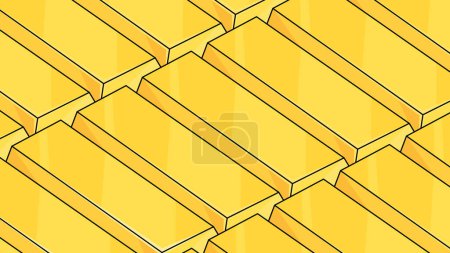 Golden Wealth Stacks dans l'illustration de design abstrait 