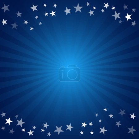 Foto de Fondo azul estrellas blancas. - Imagen libre de derechos